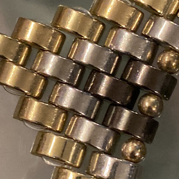 EXPRESS - necklace: signed gold / silver toned linked, adjustable - Picture 13 of 16